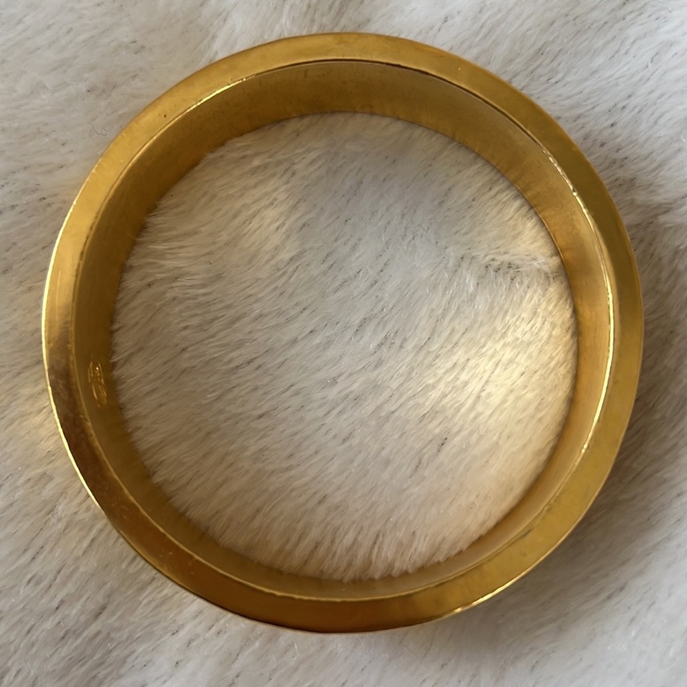 Vintage Karl Lagerfeld gold and enamel bangle - Picture 5 of 6